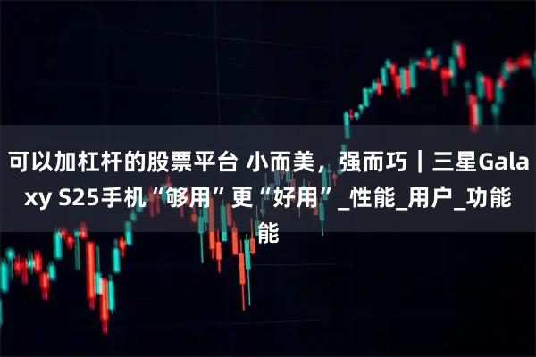 可以加杠杆的股票平台 小而美，强而巧｜三星Galaxy S25手机“够用”更“好用”_性能_用户_功能
